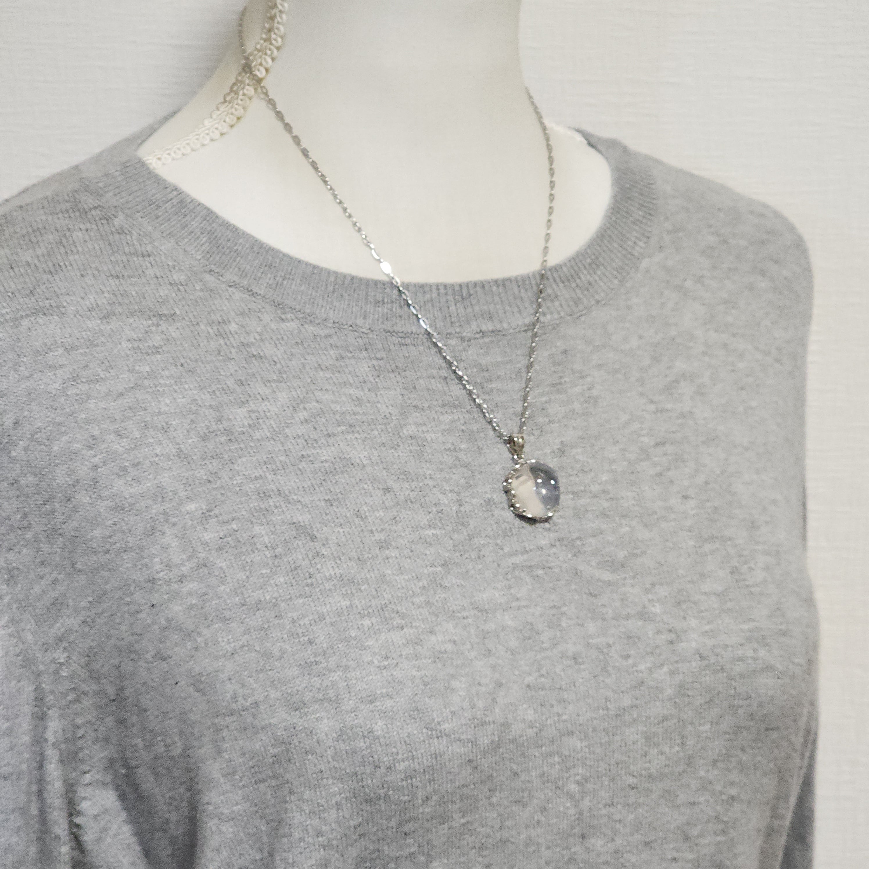 マイカインスタークォーツペンダントマイカインスタークォーツネックレス