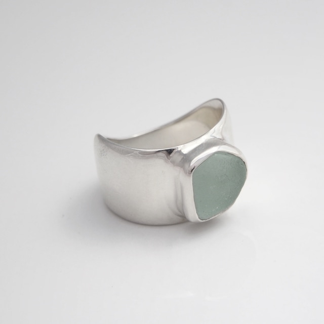 Horizon / Sea Glass Ring Wide
