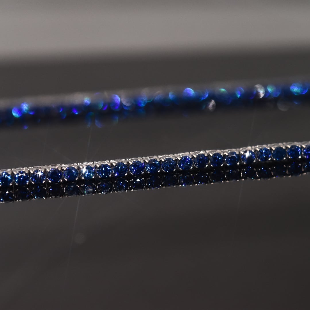 Lucliss 316L ダークブルー テニスネックレス（3mm）50cm Lucliss 316L