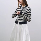 Nuance Border Knit Cardigan F0572