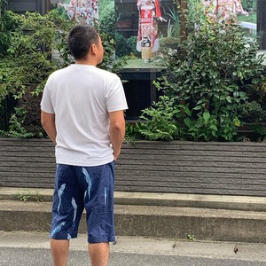 【受注生産】岐阜の清流ハーフパンツ〜サカナニムチュウ〜 『鮎』納期2週間程
