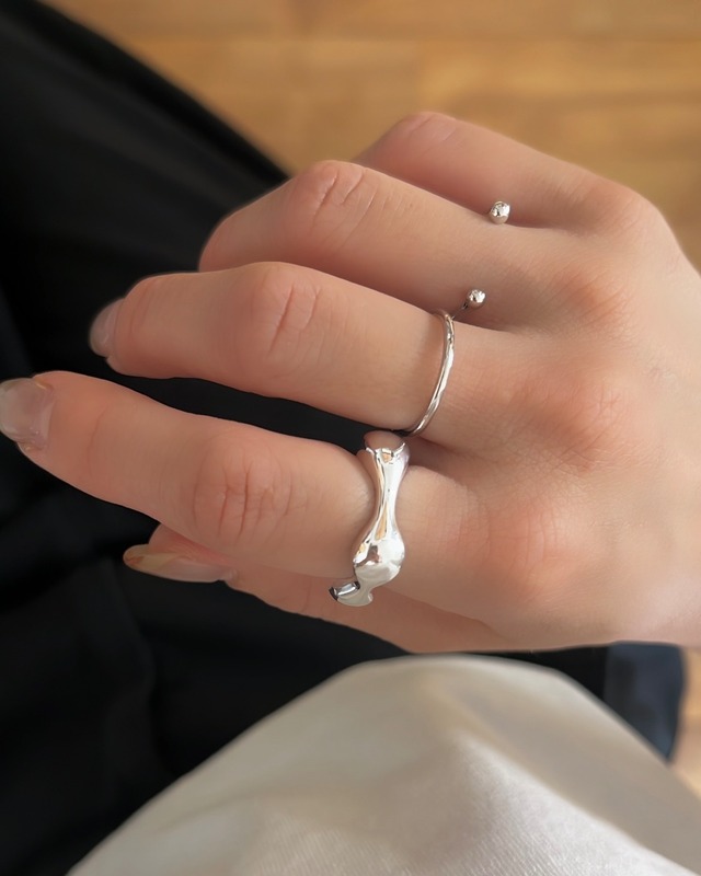 S925 Ball clip slim ring (R20)