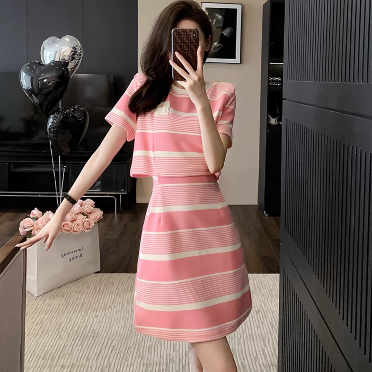 Elegant Striped Dress 5077