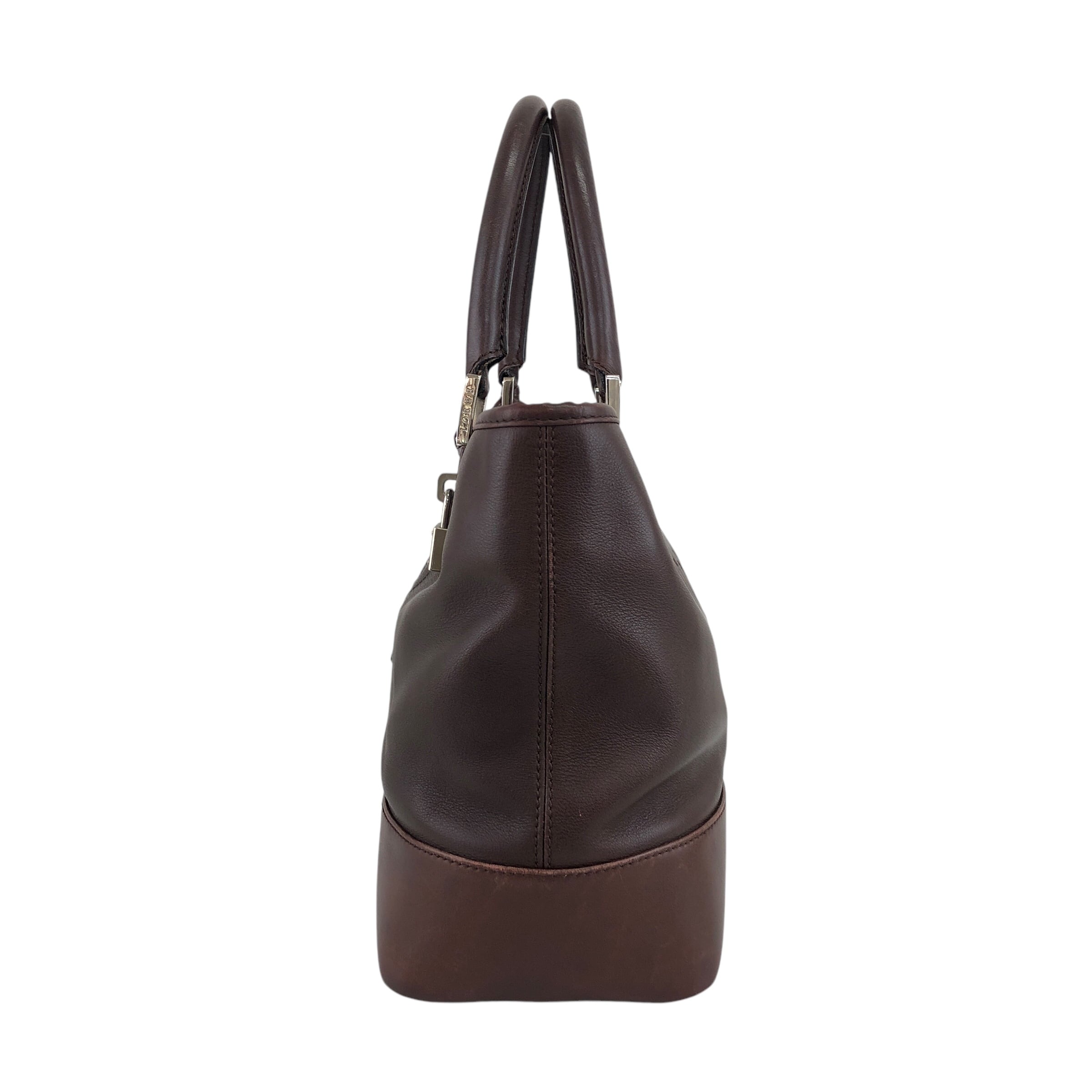 LOEWE ロエベ ハンドバッグ ブラウン アナグラム レザー トートバッグ