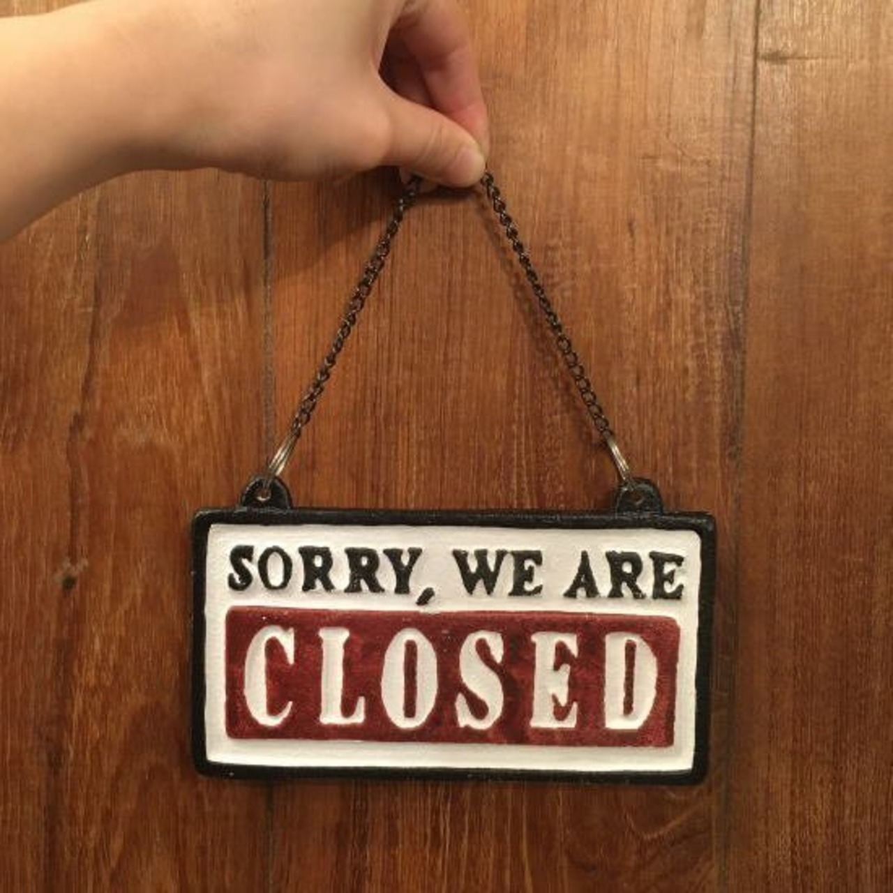 アイアンリバーシブルサインプレート　OPEN&CLOSED