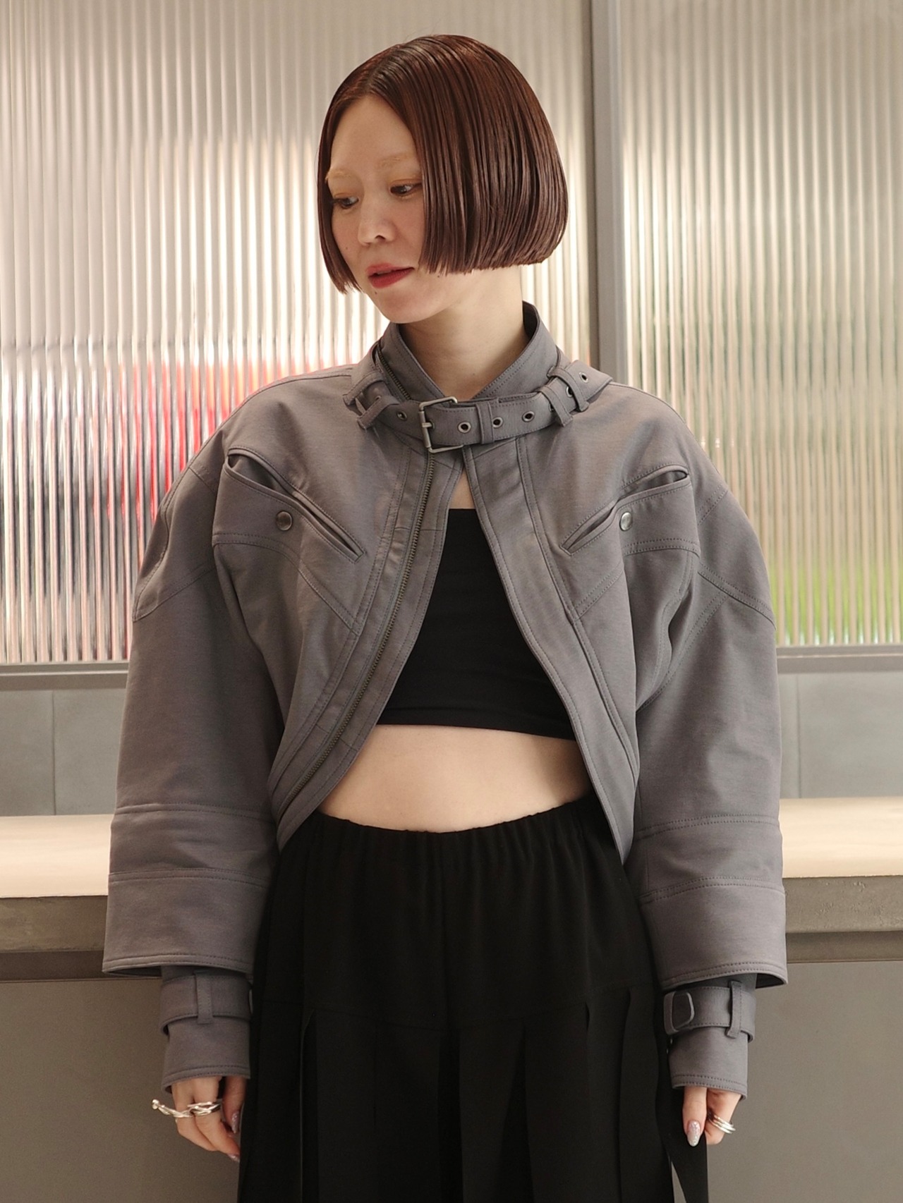 【26SS】MUKCYEN ムッシャン / クロップドジャケット  /scapular harness jacket - 1