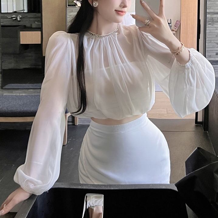 ラインストーンシアートップス（インナー付き）A-0724 | miie online store