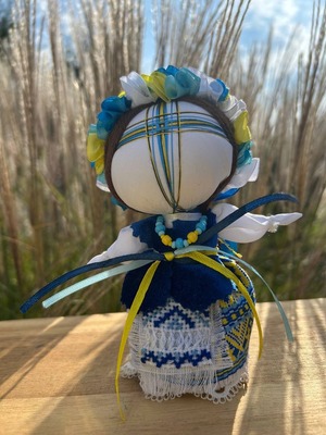 UA.Designer手作りモタンカ S（ウクライナの御守り）スタンド付き