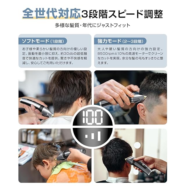 2025新 発売・日本製刃】 バリカン メンズ 防水 usb-c 充電式
