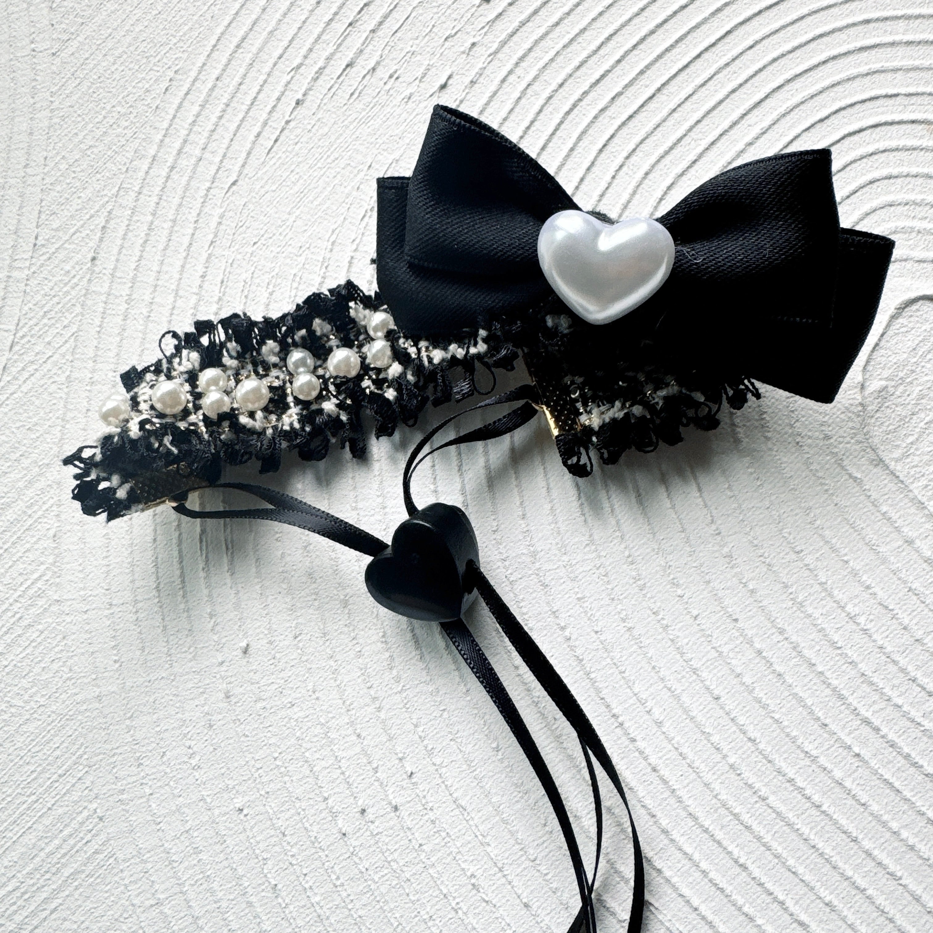 ツイードのおリボンヘッドドレス