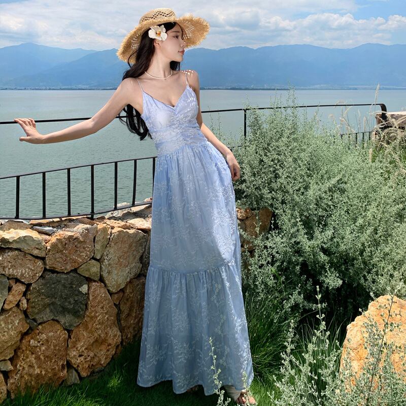 【dress】刺繍キャミワンピース M33130