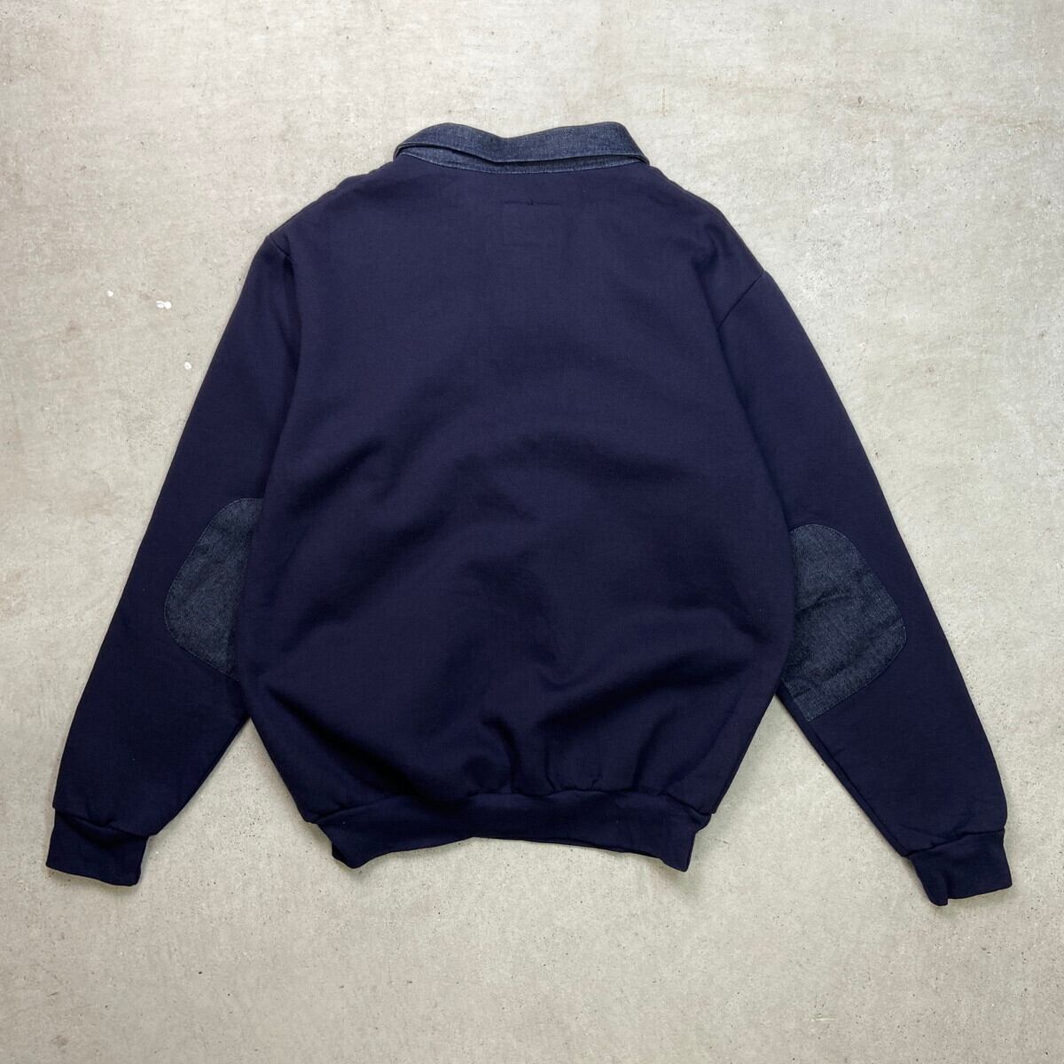 90年代 USA製 GAME Workwear ワッペン付き ハーフジップスウェット