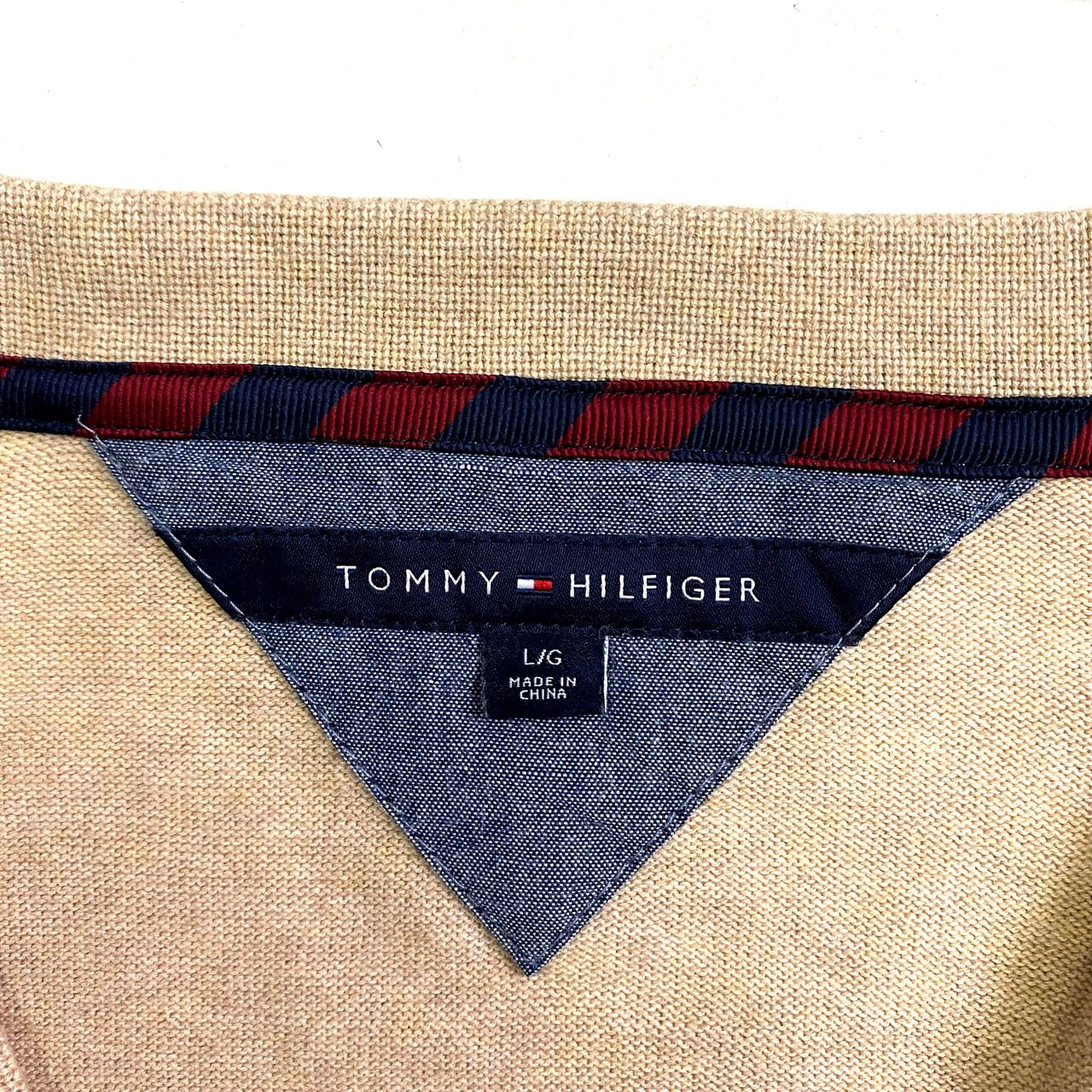 TOMMY HILFIGER トミーヒルフィガー Vネック コットンニット 