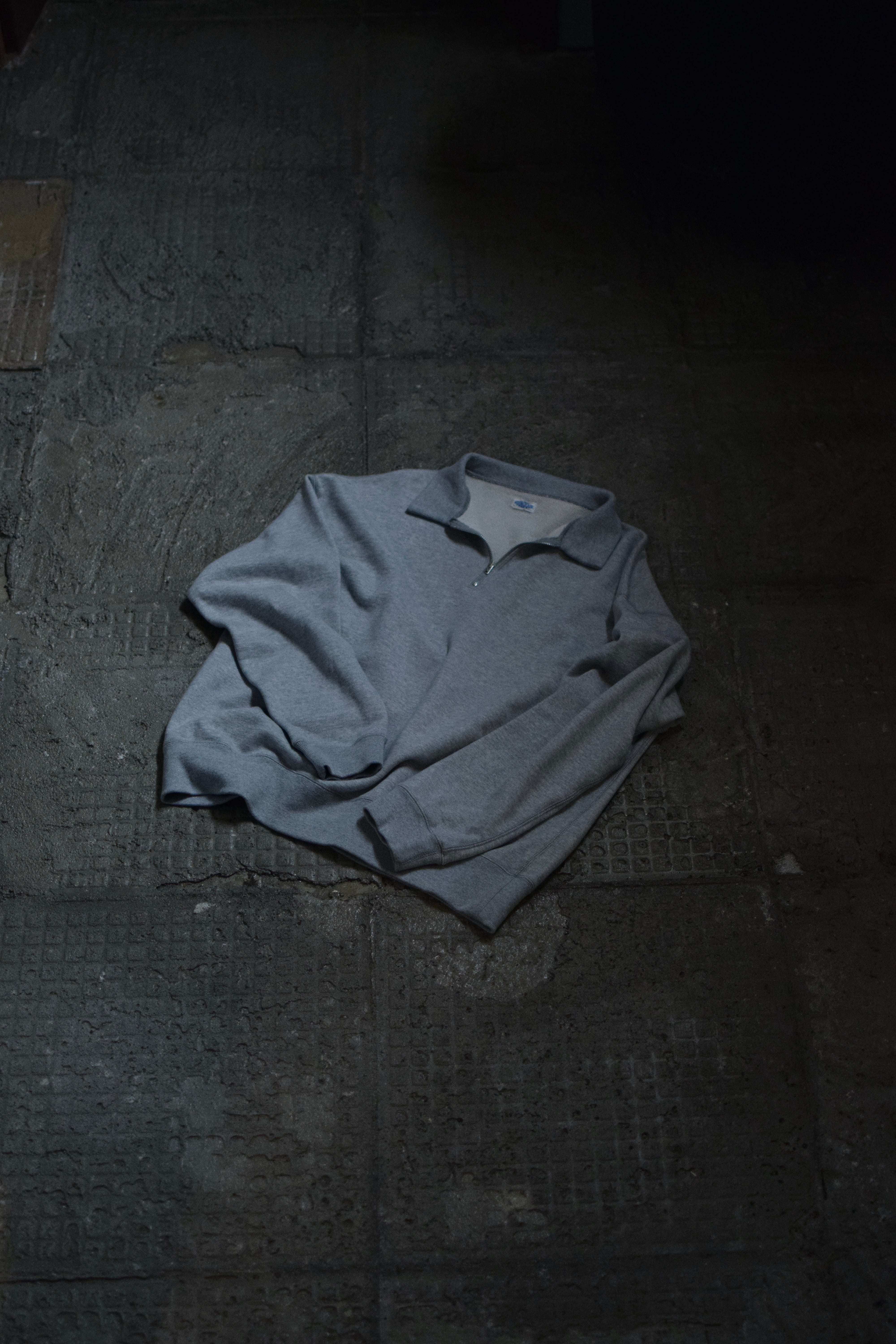 FOUNDOUR / COTTON JERSEY HALF ZIP SHIRT