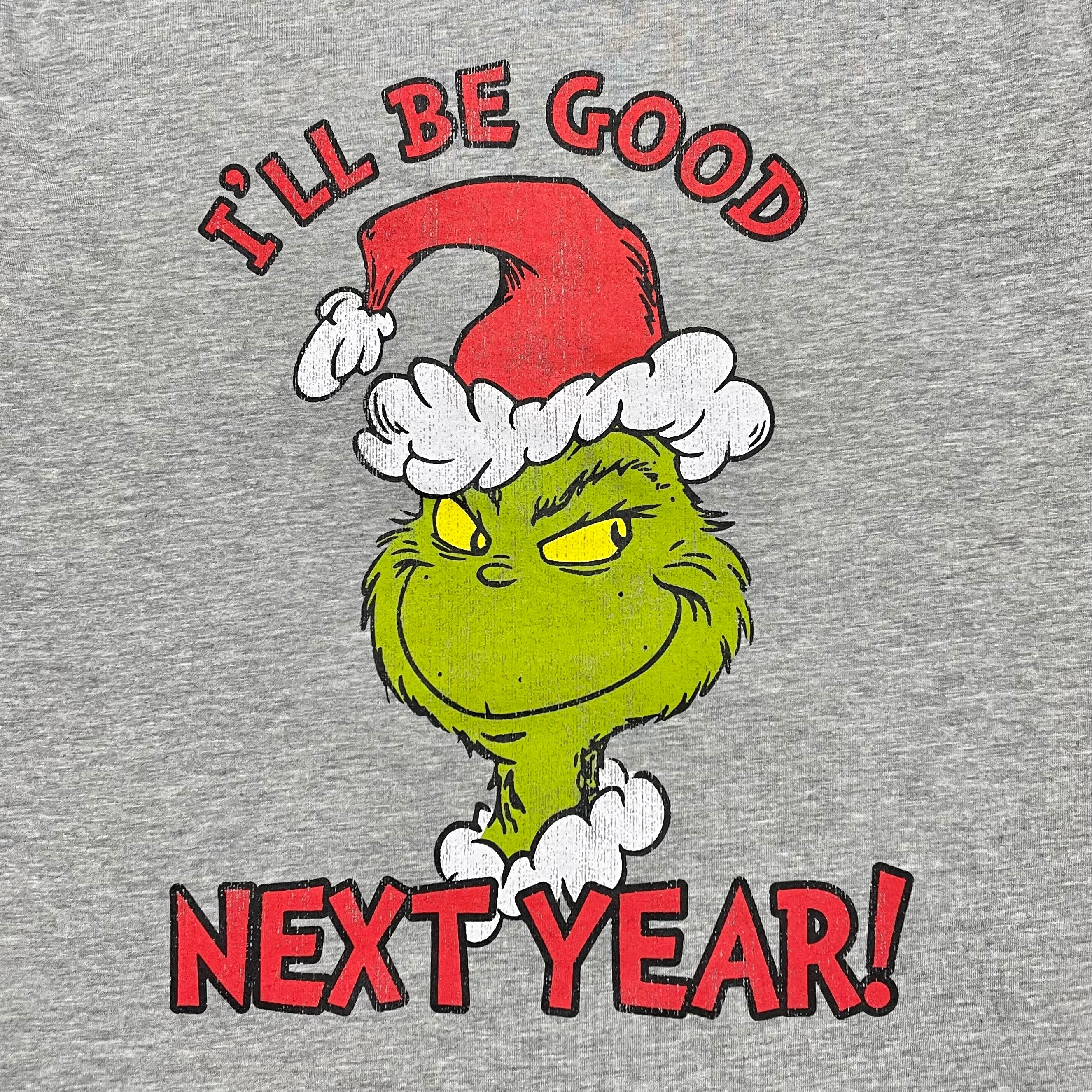 The Grinch Santa Clause 古着ｔシャツ グリンチ サンタクロース 霜降りグレー Xl リンガーｔシャツ ドクター スース ユーズド ライナス ブランケット
