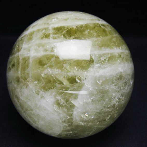 1.3Kg シトリンクォーツ 丸玉 95mm スフィア 置物 一点物   151-7529
