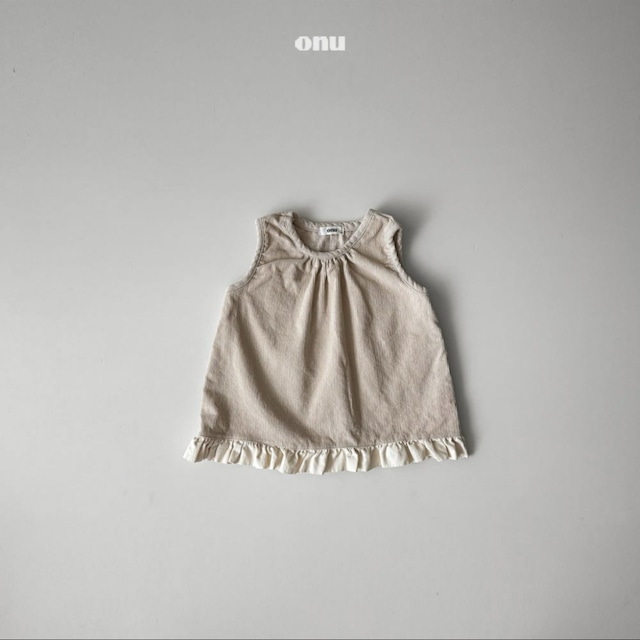 《予約》onu ¨ fleece frill dress