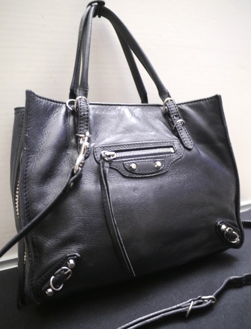 定番◆BALENCIAGA バレンシアガ ペーパー A6 ジップアラウンド 2way レザー トート バッグ 黒◆ 使い勝手の良い2way仕様の定番人気モデル♪