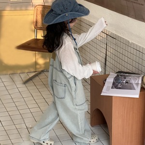 秋オーバーサイズデニムサロペット