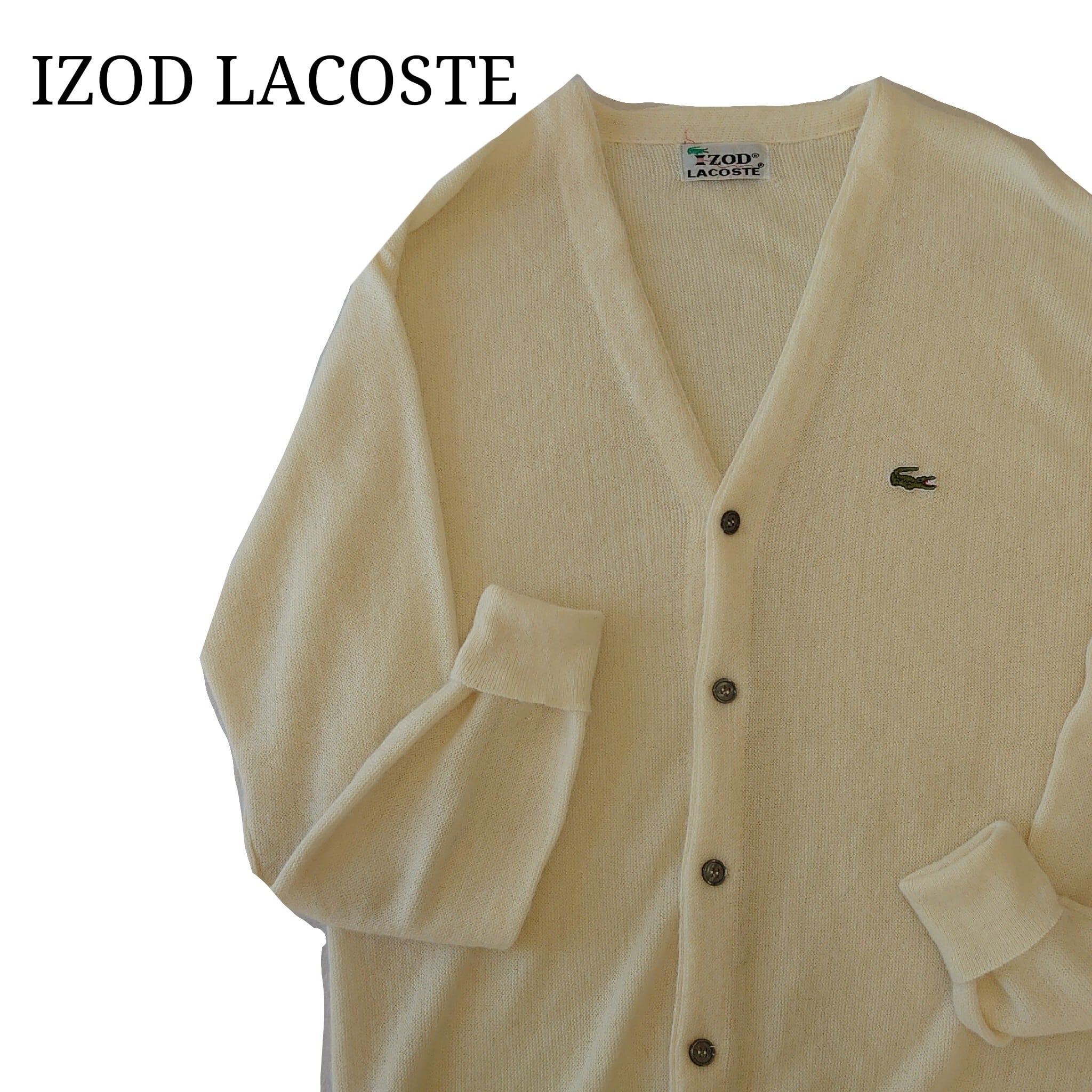 糸巻き】IZODLACOSTE アイゾッドラコステ カーディガン オフホワイト