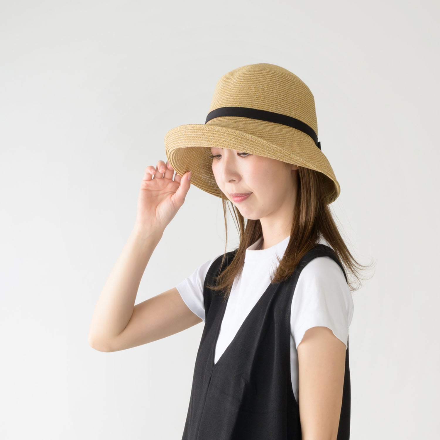 Alena（アレナ） 麻調ブレード・ペーパー2WAYキャペリン 57.5cm 60cm