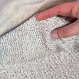 ★TC223◆2m◆綿100%ど詰め裏毛ニット生地◆ライトミントベージュ系