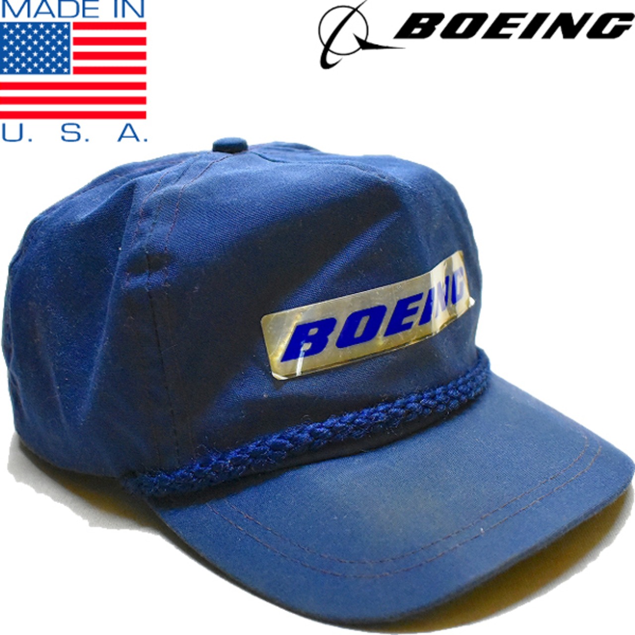 1点物◇USA製ビンテージBOEINGボーイング企業ベースボールキャップ古着 
