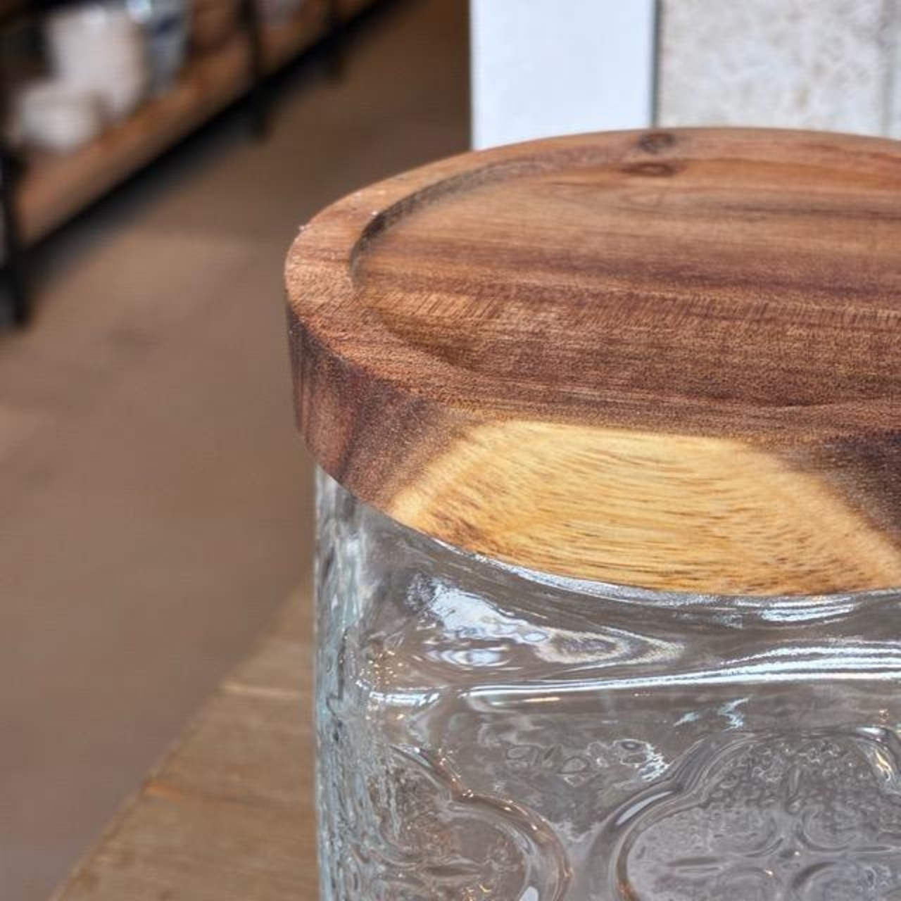 Retro glass canister S　レトロガラスキャニスター　S　保存容器　吹きガラス　調味