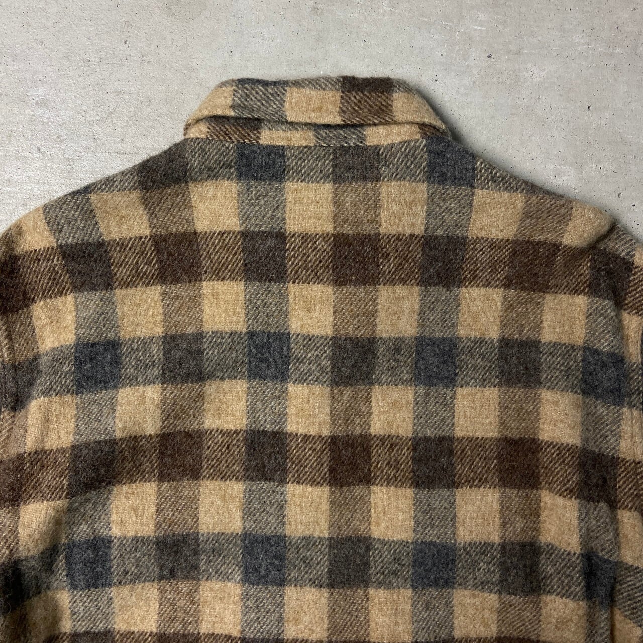70年代 WOOLRICH ウールリッチ ウールシャツ チェック柄 メンズL 古着