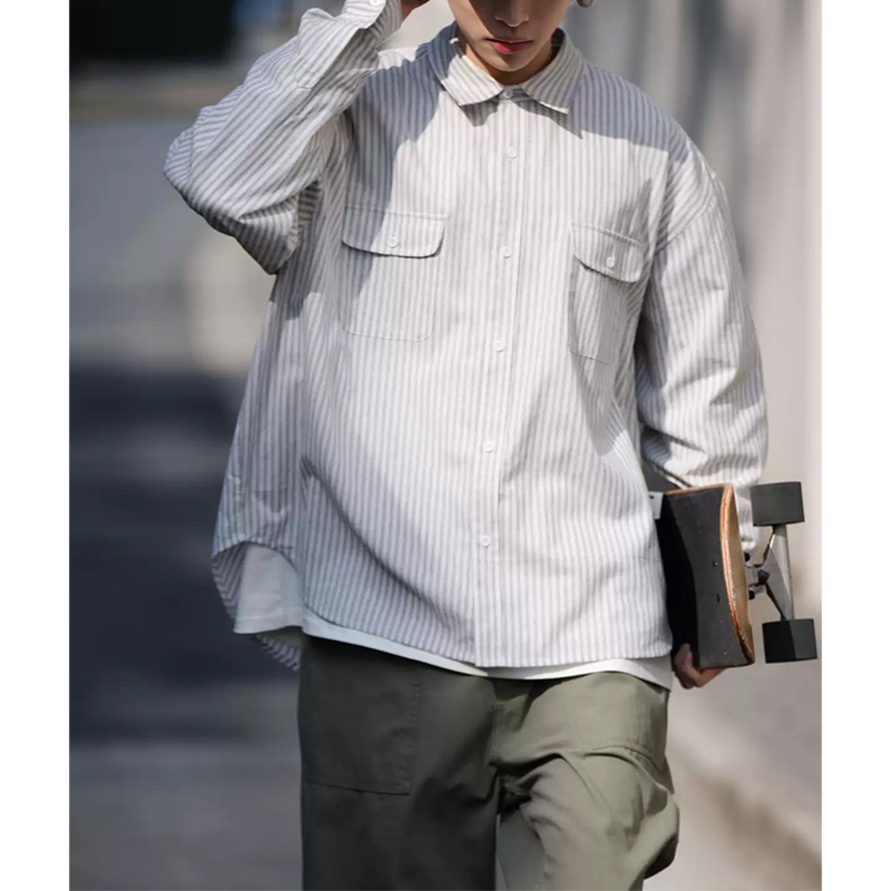 Loose striped shirt 0247 - 2