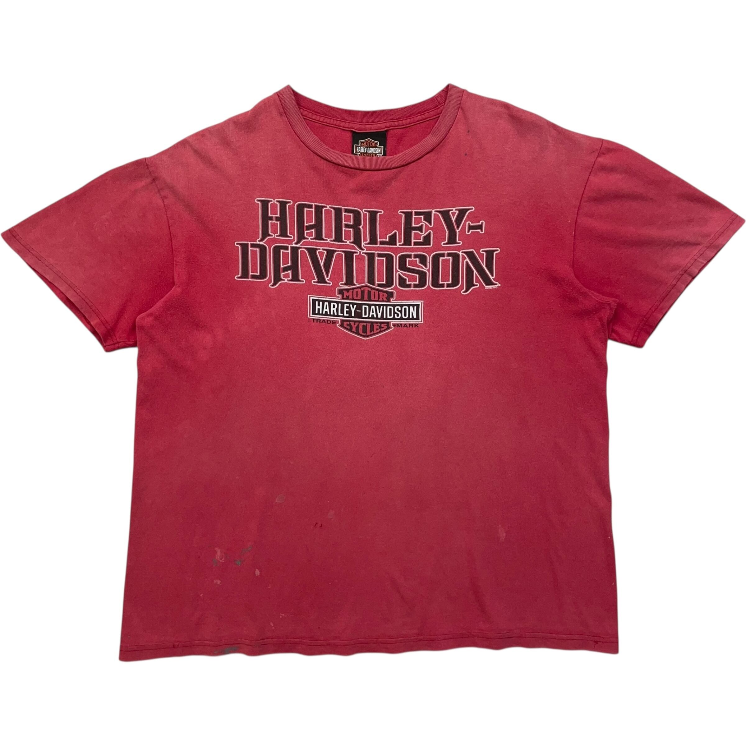 《L》Harley-Davidson ハーレーダビッドソン Tシャツ 両面プリント レッド no.7667