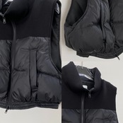 【受注予約：9月下旬入荷予定】bicolor padded vest/black