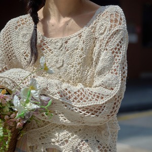crochet flower knit　J00514