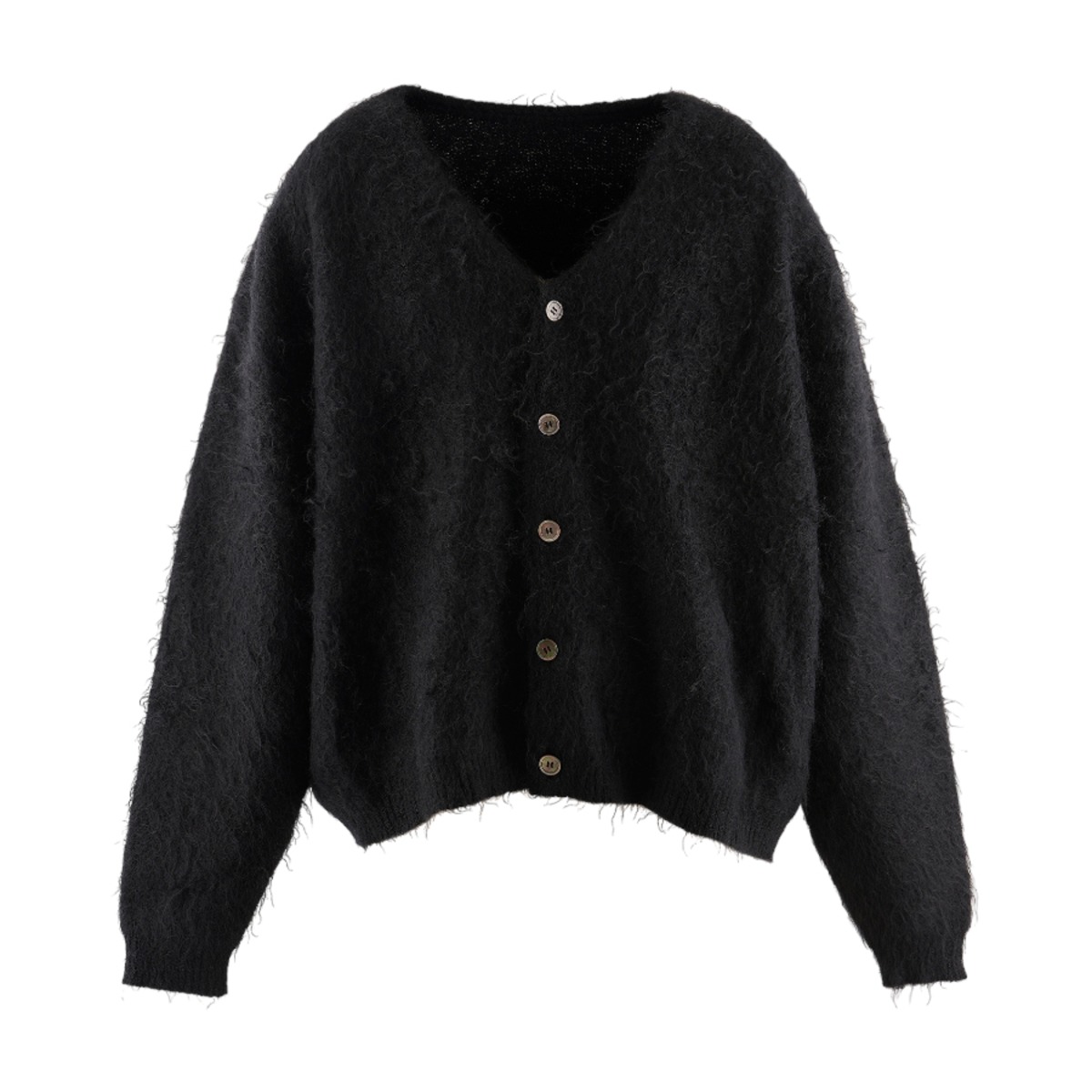 SAINT MICHAEL】SM-A23-0000-044/CARDIGAN/MOHAIR(BLACK) | AYIN