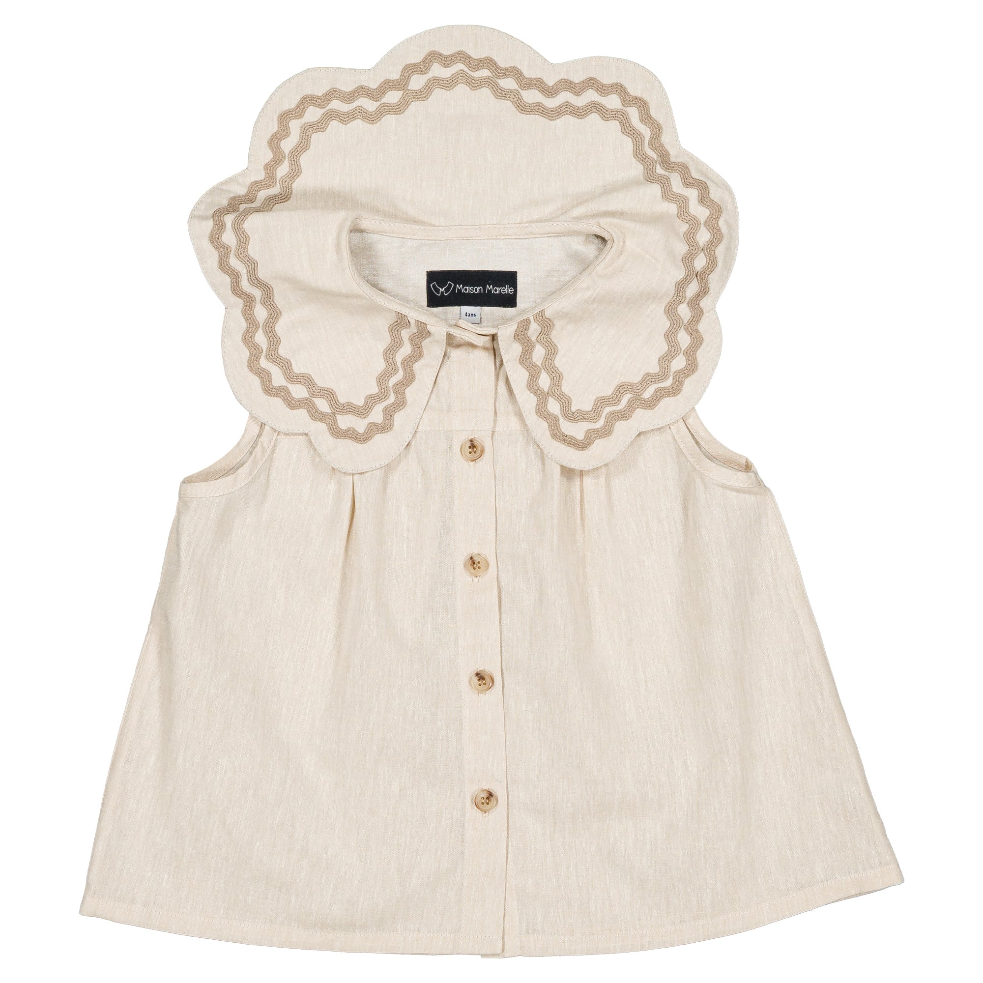 ご予約【MaisonMarelle】送料無料Shirt BAUME- beige linen