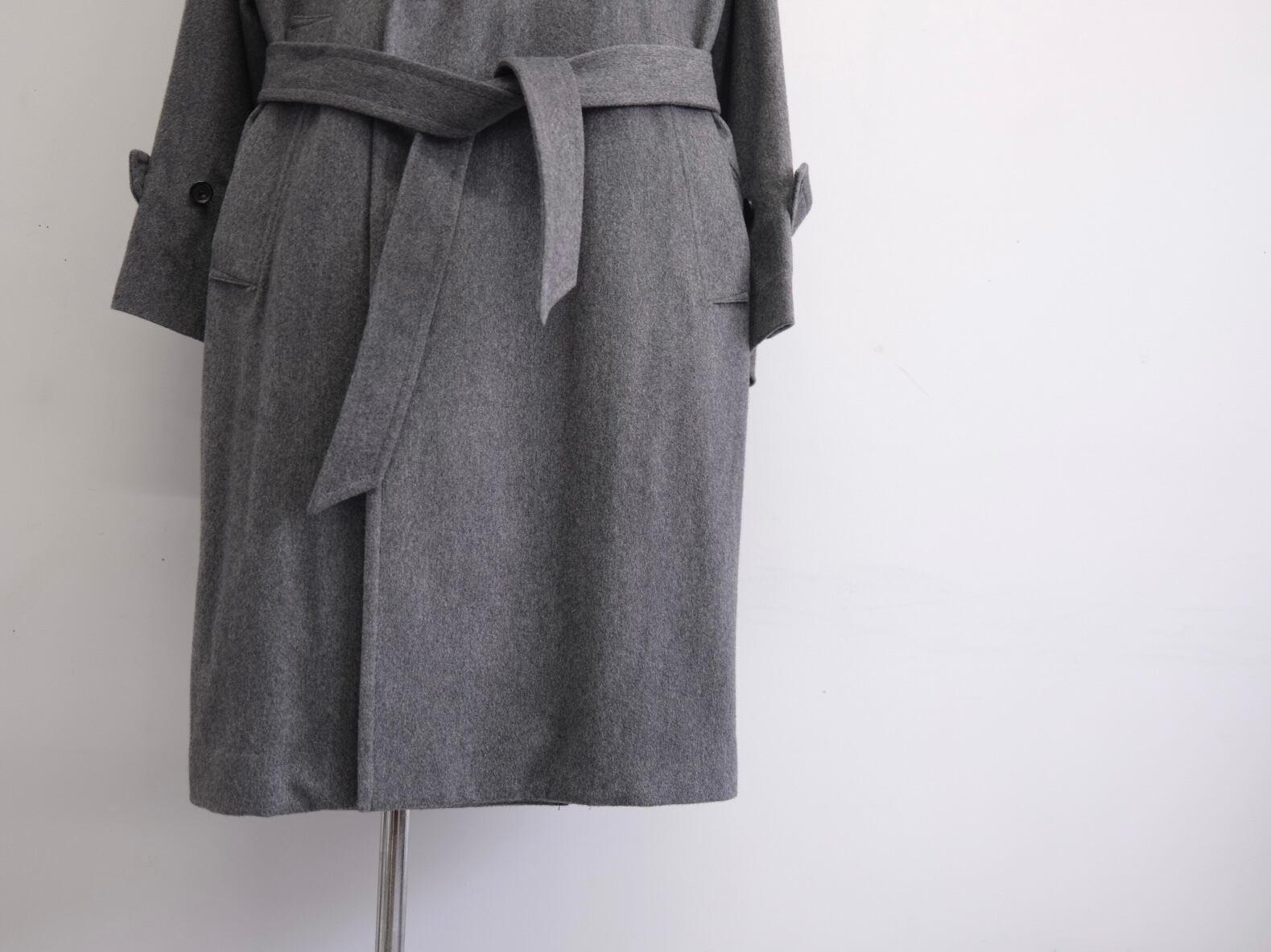 ULTERIOR”PURE CASHMERE BEAVER OVER COAT GREY” | Lapel online store