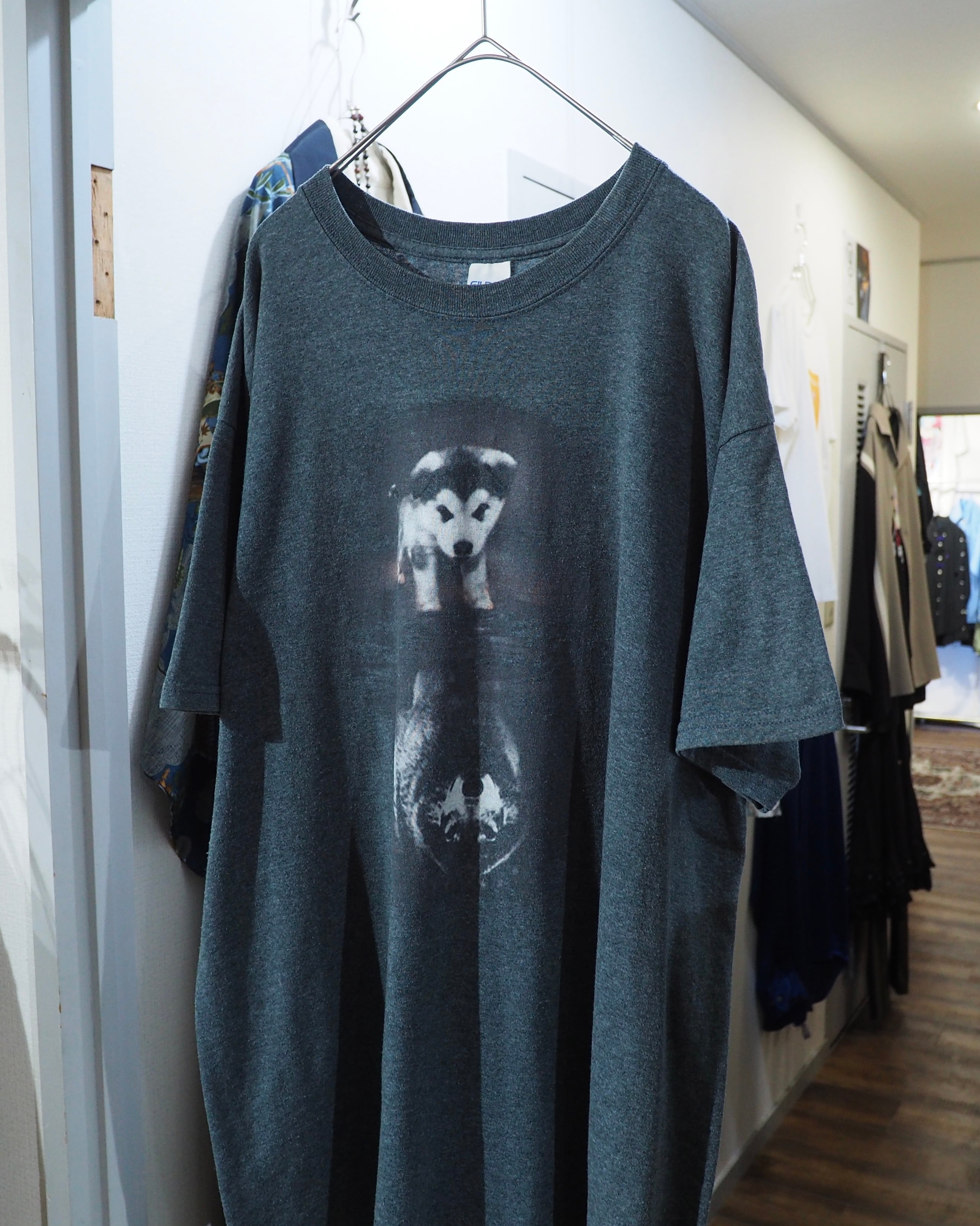 " 深淵 " Siberian husky Graphic printed SS Tee