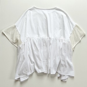 Cotton sheeting flare tee (off-white)