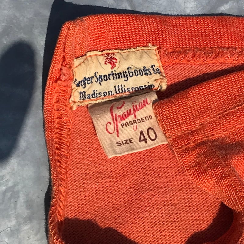 50's Badger Sporting Goods Co レーヨン フットボールシャツ Spaujiau