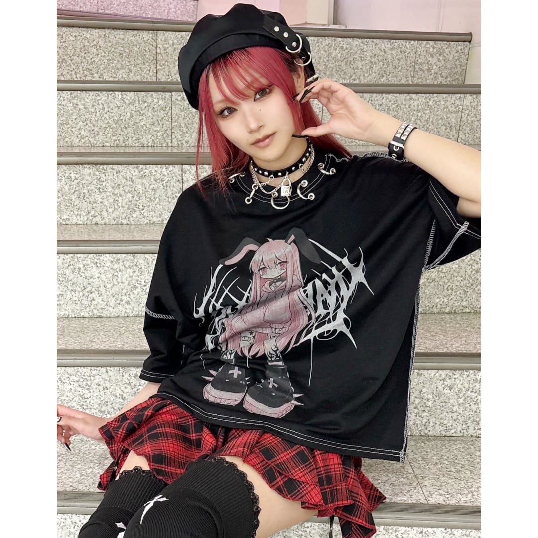 リング付き ウサGIRLステッチTシャツ | VOLCAN&APHRODITE 公式通販