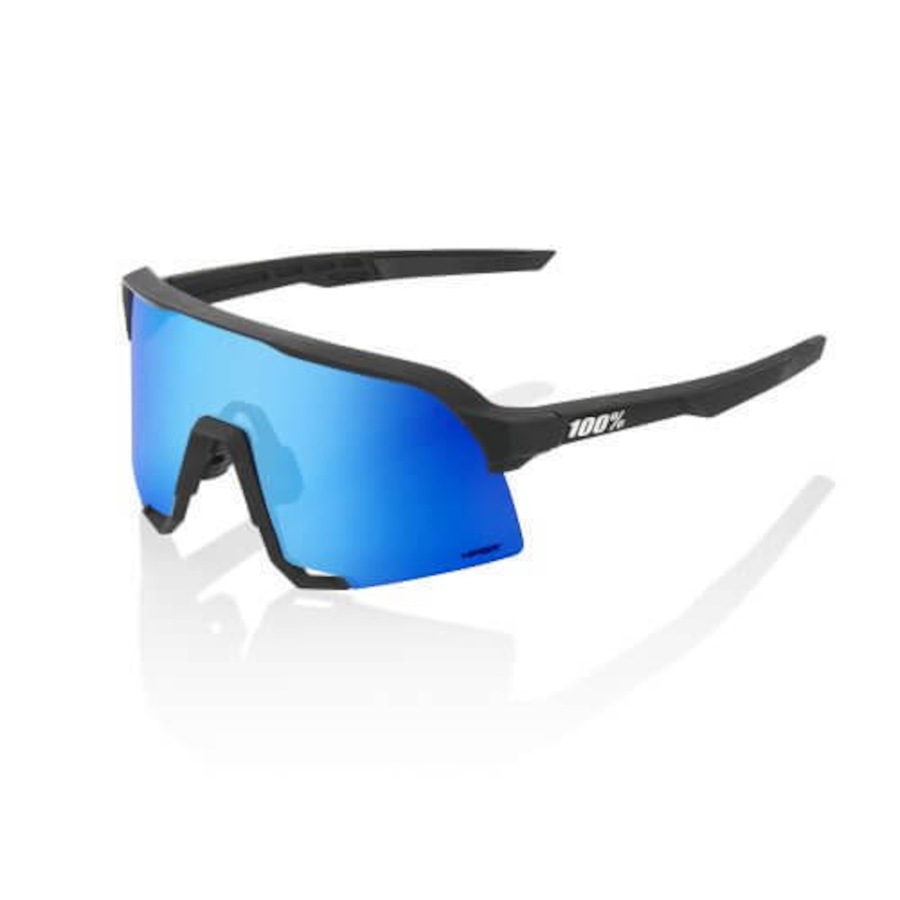 100% S3 Matte Black – HiPER Blue Multilayer Mirror Lens サングラス