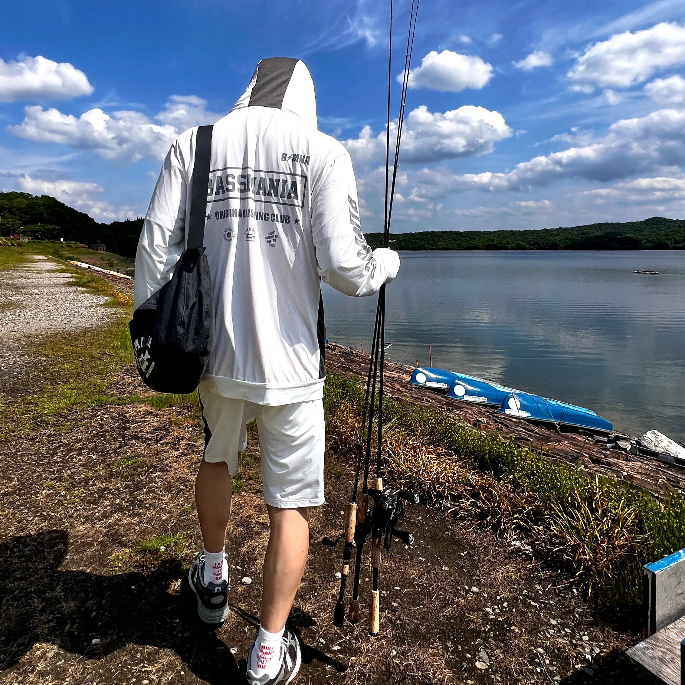 3WAY UV Rush Cool Logo Pullover［WHITE］［LIMITED］ | bassmania.jp