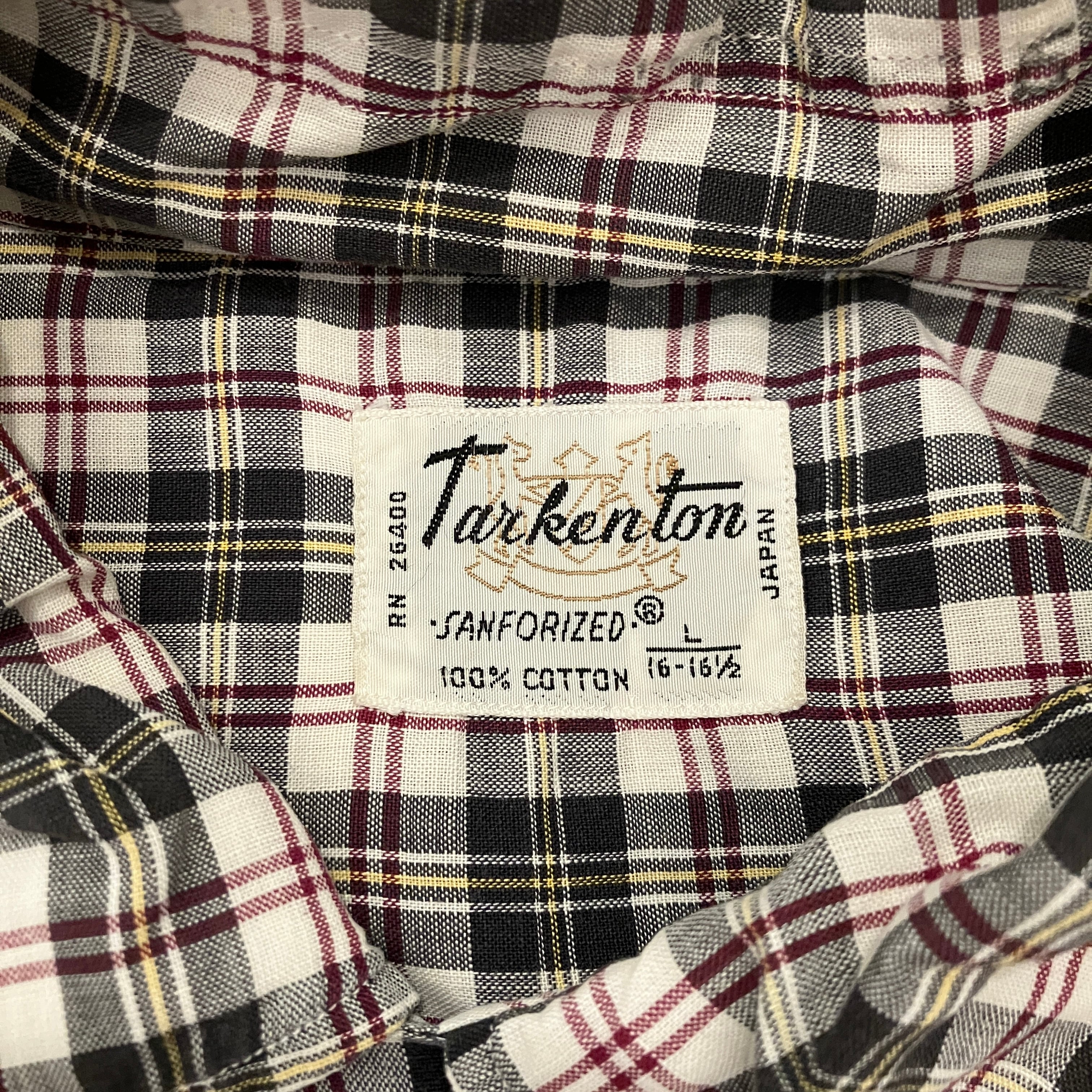 1960'S VINTAGE BLACK/YELLOW/RED CHECK S/S SHIRT | safarionline