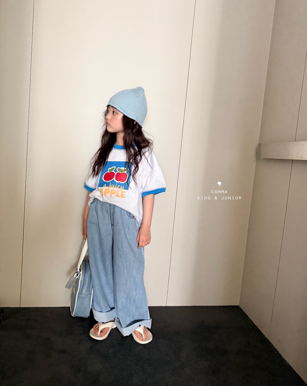 [COMMA] Apple Color Block Tee (160/170) / [콤마] 애플배색티 (160/170)