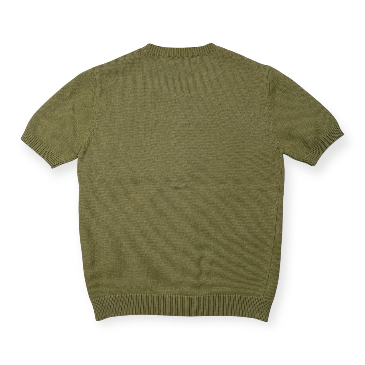 Mademoiselle NON NON マドモアゼルノンノン コットン リネン ニット 半袖 カーディガン サイズ M /グリーン/レディース