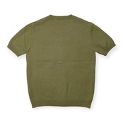 Mademoiselle NON NON マドモアゼルノンノン コットン リネン ニット 半袖 カーディガン サイズ M /グリーン/レディース