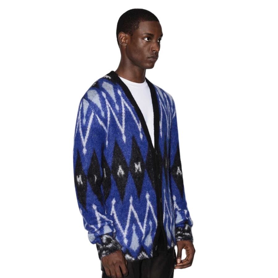 AMIRI】ARGYLE MOHAIR CARDIGAN(BLUE) | AYIN