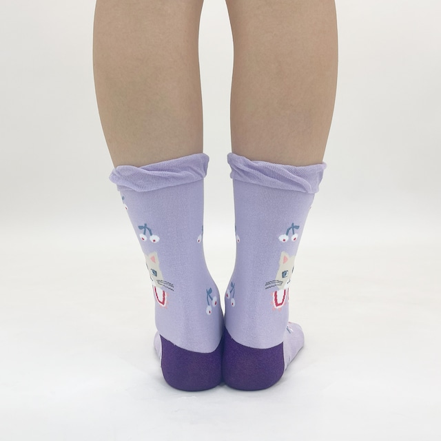 【Aiko Fukawa】布川愛子 SOCKS 付け襟の猫 ソックス