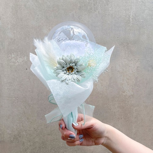 BALLOON FLOWER BOUQUET MINI - stella light blue -