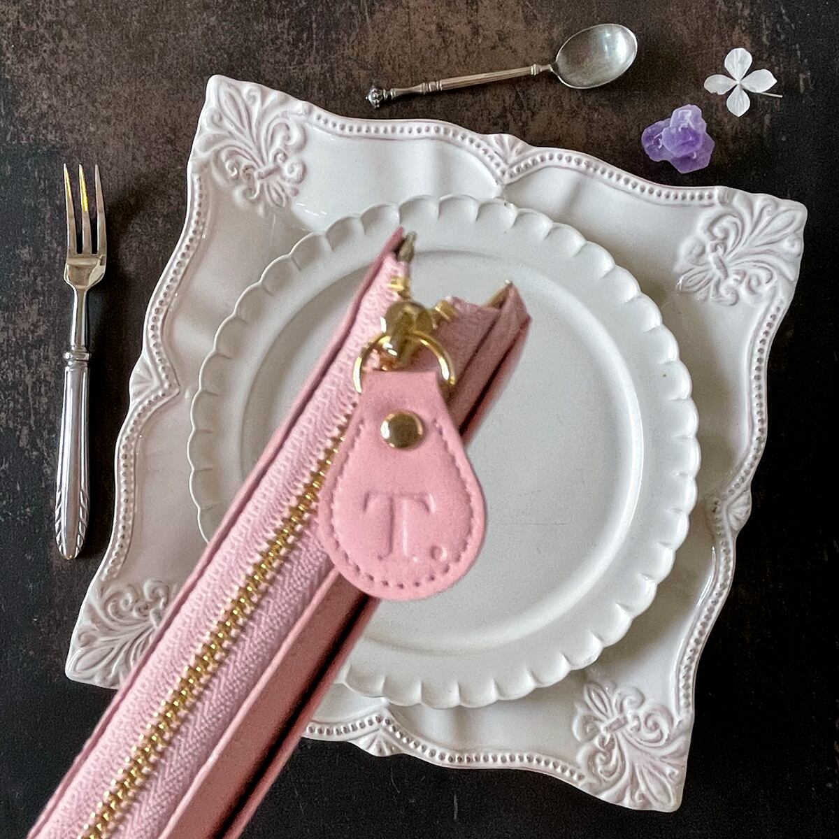 桜色のキルティングケーキ長財布 | Pay ID